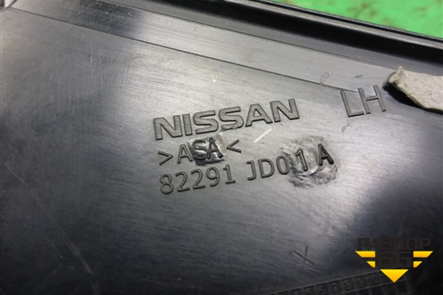 Накладка двери задней левой (на рамку) (82291JD01A) для Nissan Qashqai (J10E) с 2006-2013г (Кашкай)
