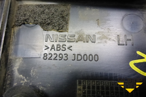 Накладка двери задней левой (уголок) (82293JD000) для Nissan Qashqai (J10E) с 2006-2013г