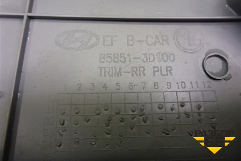 Обшивка стойки задняя верхняя левая (858513D100) для Hyundai Sonata-5 с 2001г