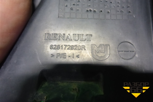 Дефлектор радиатора левый (после 2015г) (628172920R) для Renault Duster I с 2010-2021г