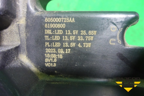 Фара дневного света левая (605000725AA) для OMODA C5 с 2022г