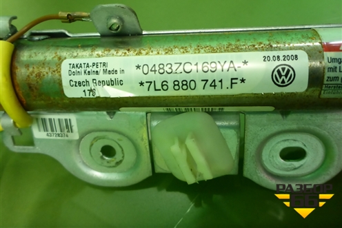 Подушка безопасности боковая шторка левая (7L6880741F) для Volkswagen Touareg c 2002-2010г