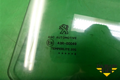 Стекло двери задней левой для Peugeot 408 с 2012г