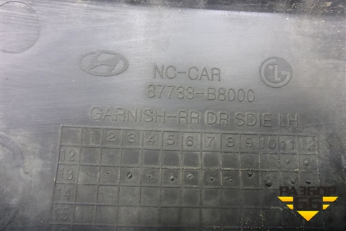 Накладка двери задней левой (87733B8000) для Hyundai Grand Santa Fe с 2012-2018г