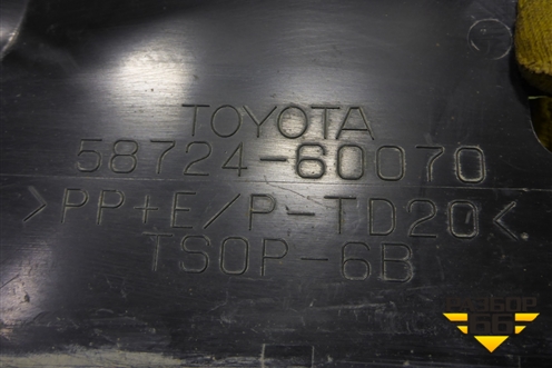 Пыльник заднего бампера правый (5872460070) для Toyota Land Cruiser (200) с 2008г