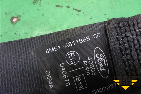 Ремень безопасности задний левый (4M51A611B68CC) для Ford Focus 2 с 2008-2011г