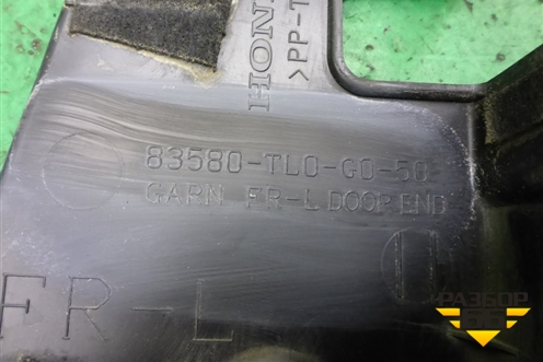 Накладка двери передней левой (на каркас) (83580TL0G050) для Honda Accord(CU-CW) с 2008-2013г