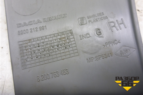 Обшивка стойки задняя верхняя правая (8200212991) для Renault Logan с 2004-2015г
