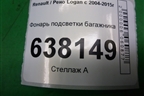 Фонарь подсветки багажника для Renault Logan с 2004-2015г