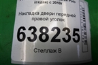 Накладка двери передней правой уголок (6RU837974) для Volkswagen Polo (седан) с 2010г