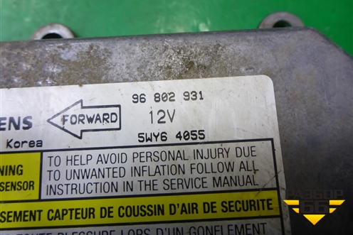 Блок управления AIR BAG (96802931) для Chevrolet Lanos с 2004г