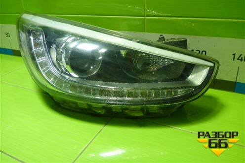 Фара правая (до 2014г галоген линза) (921024L500) для Hyundai Solaris с 2010-2016г
