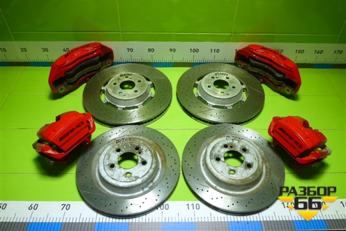 Комплект тормозной системы (перед 390х36mm  зад 360х26mm) (A2054216100 A2054216200) для Mercedes Benz C-Klass W205 с 2014г
