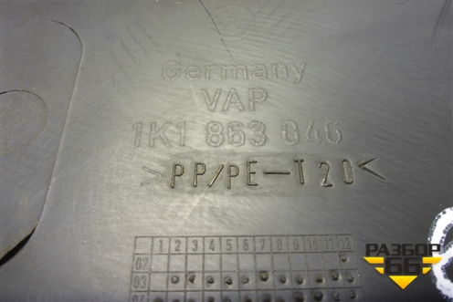 Накладка внутренняя (на консоль правая) (1K1863046) для Volkswagen Golf V с 2003-2009г