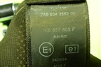 Ремень безопасности задний левый (1K6857805) для Volkswagen Golf V с 2003-2009г