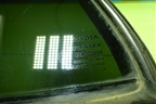 Стекло двери задней левой форточка (хетчбэк) для Toyota Corolla (E12) с 2001-2007г