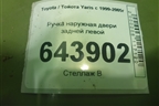Ручка наружная двери задней левой для Toyota Yaris с 1999-2005г