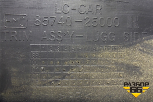 Обшивка багажника правая (передняя часть) (8574025000) для Hyundai Aсcent с 2000г