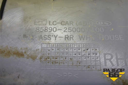 Обшивка стойки задняя нижняя правая для Hyundai Aсcent с 2000г