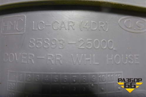 Обшивка багажника правая (8589325000) для Hyundai Aсcent с 2000г
