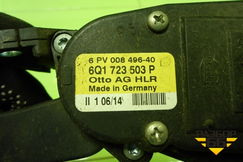Педаль газа электронная (6Q1723503P) для Volkswagen Polo (седан) с 2010г
