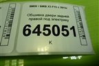 Обшивка двери задней правой под электрику (737004005) для BMW X5 F15 с 2013г