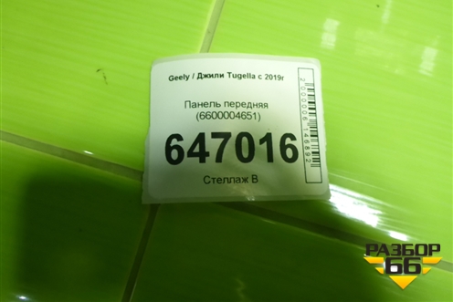 Панель передняя (6600004651) для Geely Tugella с 2019г