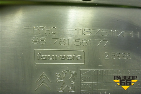 Обшивка двери передней правой под электрику (9676156177) для Peugeot 408 с 2012г