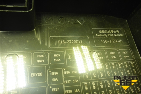 Крышка блока предохранителей (F163723010) для Jetour Dashing (X-1) 2022г