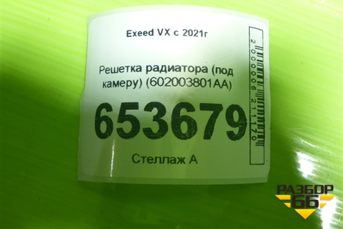 Решетка радиатора (под камеру) (602003801AA) для Exeed VX с 2021г