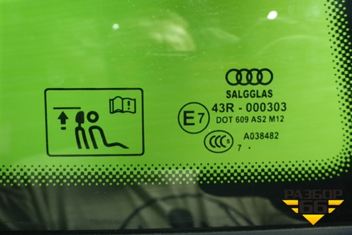 Стекло глухое правое для Audi A5/S5 с 2007-2016г