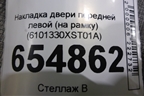 Накладка двери передней левой (на рамку) (6101330XST01A) для Haval Jolion с 2021г
