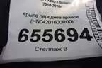 Крыло переднее правое (HN04201600R00) для Hyundai Solaris с 2010-2016г