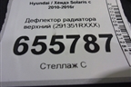Дефлектор радиатора верхний (291351RXXX) для Hyundai Solaris с 2010-2016г