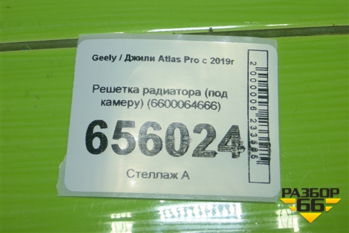 Решетка радиатора (под камеру) (6600064666) для Geely Atlas Pro с 2019г