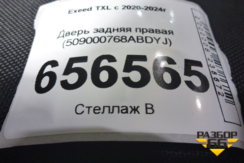 Дверь задняя правая (509000768ABDYJ) для Exeed TXL с 2020-2024г (ТХЛ)