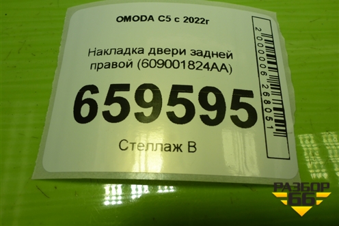 Накладка двери задней правой (609001824AA) для OMODA C5 с 2022г