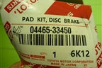 Колодки тормозные передние (новые) (0446533450) для Toyota Camry V40 с 2006-2011г