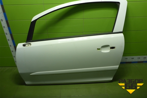 Дверь передняя левая (3-х дверный кузов) для Opel Corsa D с 2006-2014г
