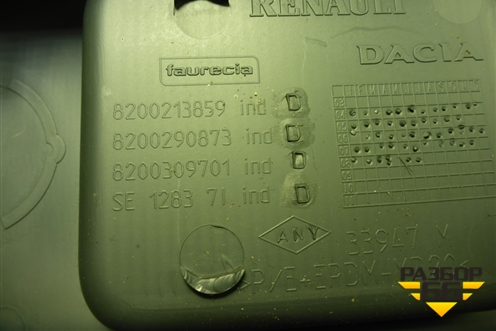 Консоль (задняя часть) (8200213859) для Renault Logan с 2004-2015г (Логан)