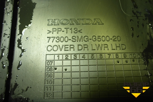 Накладка на торпедо (под рулём) (77300SMGG50020) для Honda Civic 5D с 2005-2011г (Цивик)