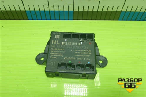 Блок комфорта (задний левой двери) (A2048707726) для Mercedes Benz C-Klass W204 с 2007-2014г (Ц)