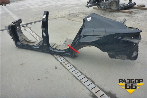 Порог со стойкой левый (6131233090) для Toyota Camry V70 с 2017г (Камри)