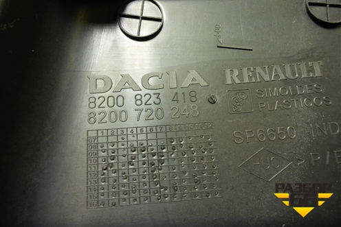 Обшивка стойки центральная нижняя левая (8200823418) для Nissan Terrano с 2014г (Терано)