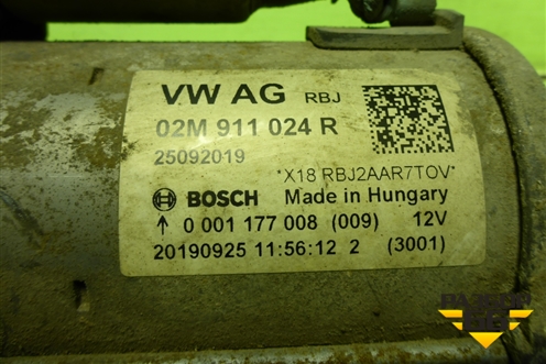Стартер (1.6л CWV) (02M911024R) для Volkswagen Polo (седан) с 2010г (Поло)