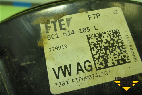 Усилитель тормозов вакуумный (6C1614105L) для Volkswagen Polo (седан) с 2010г (Поло)