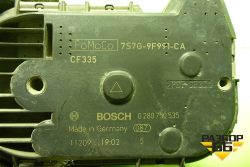 Заслонка дроссельная электрическая (1.6л PNDA) (7S7G9F991CA) для Ford Focus 3 с 2011г (Фокус)