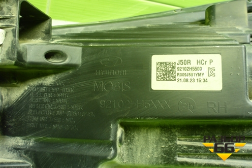 Фара правая (после 2020г галоген) (92102H5500) для Hyundai Solaris с 2017г (Солярис)