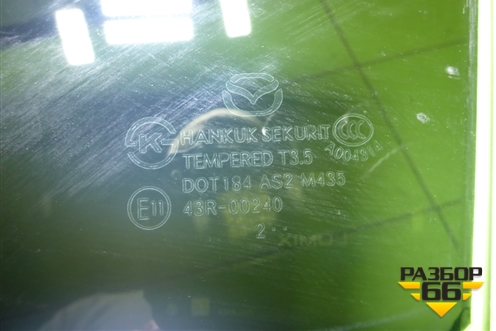 Стекло двери задней левой (седан) для Mazda Mazda 3 (BL) с 2009-2013г