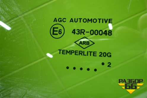 Стекло двери задней правой для Renault Sandero с 2009-2014г (Сандеро)